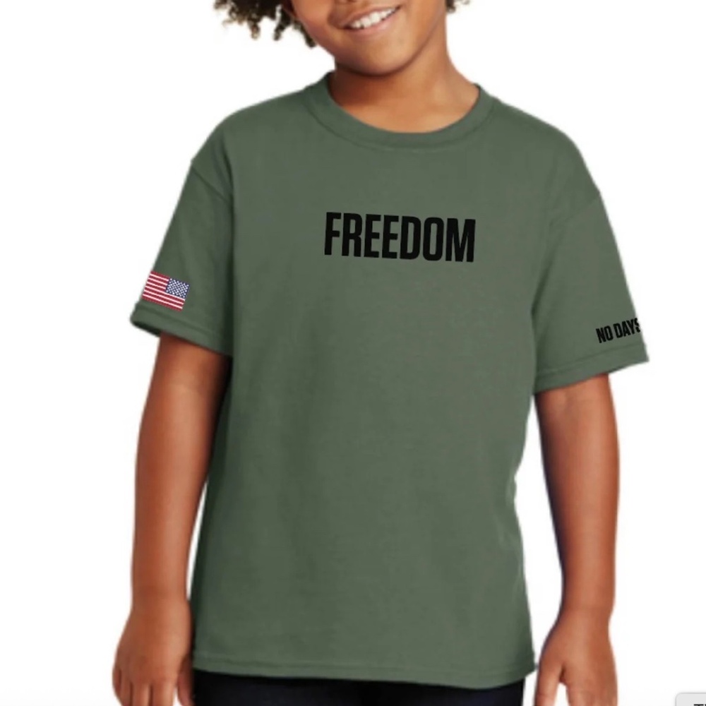 Freedom Legacy Green Short Sleeve T-Shirt Kids Youth Medium